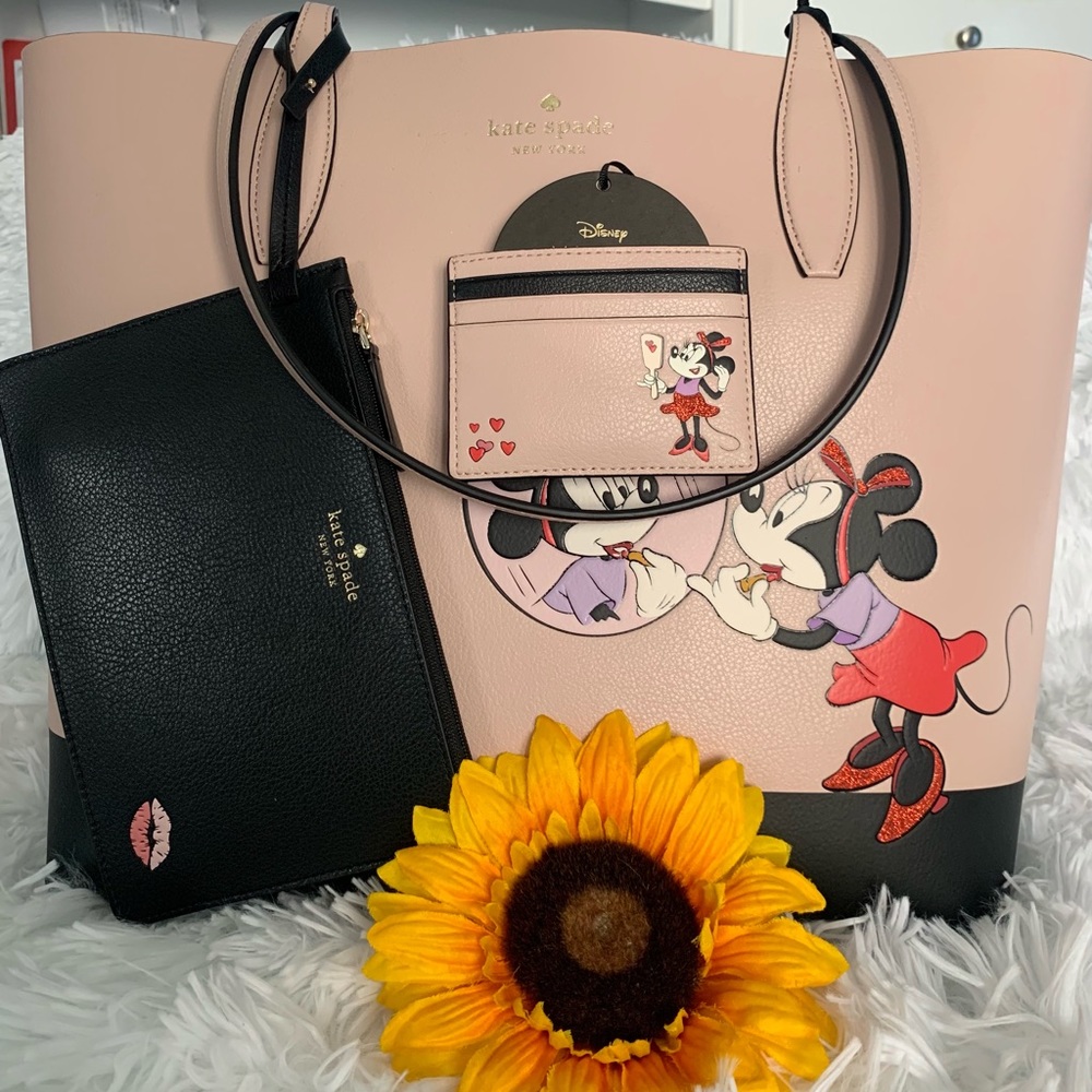 NWT KATE SPADE MINNIE MOUSE LARGE REVERSIBLE TOTE